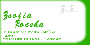 zsofia rocska business card